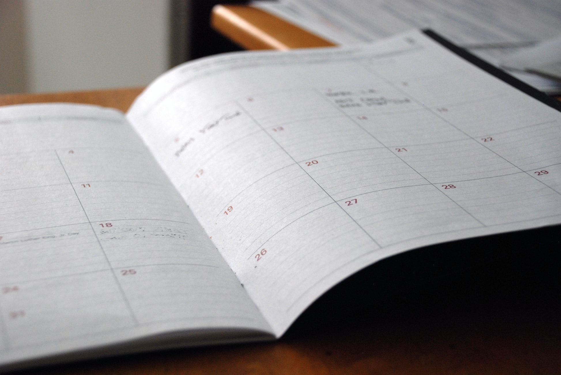 scheduling information calendar